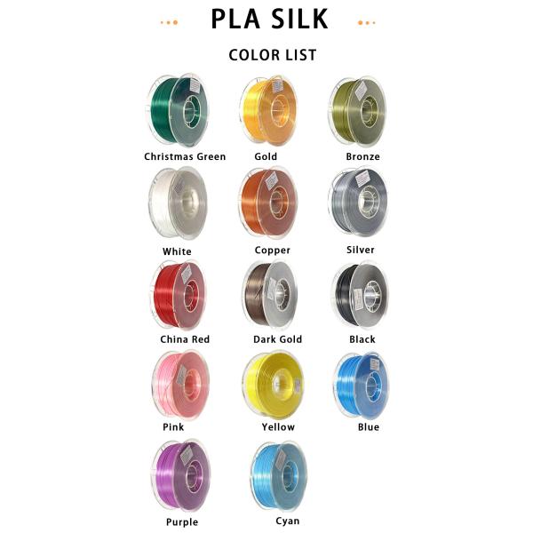 Silk filament pla filament 3d Printer Filament 1.75 Like Silk filament for printer