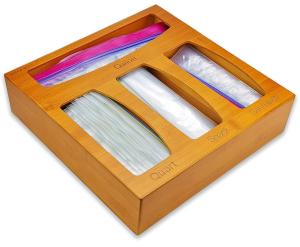 Wholesale Drawer Bamboo Kitchen Utensils Ziploc Bag Storage Organizer For Food from china suppliers