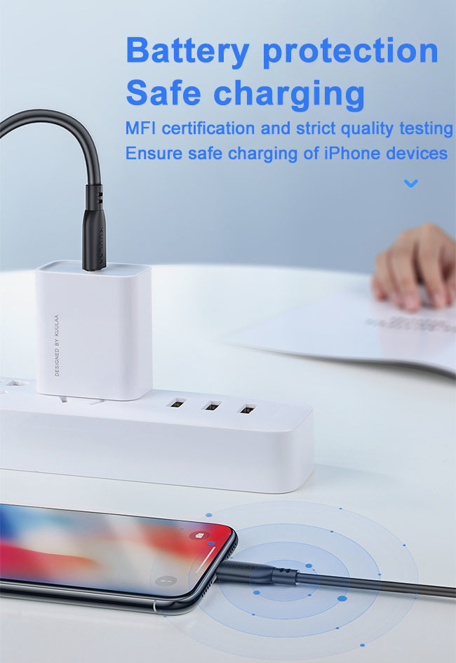 Charging Cable MFI Certification Apple 0.5m 18W 3A Type C To Lightning