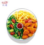 Sustainable White Chopping Block Kitchen Round Tempered Glass Cutting Board With