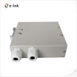6-Port DIN-Rail Fiber Splice Box - Durable, FC/SC/ST/LC Compatible, 12-Fiber
