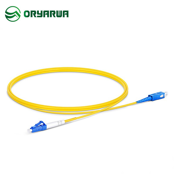 LC UPC To SC UPC Fiber Optic Single Mode Patch Cord Simplex 3M Jumper