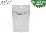 Plastic Mylar Stand Up Zipper Bags One Clear One Printed For Premium Extracts
