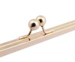 Fashion light gold metal purse frame,clutch bag metal frame with inner size