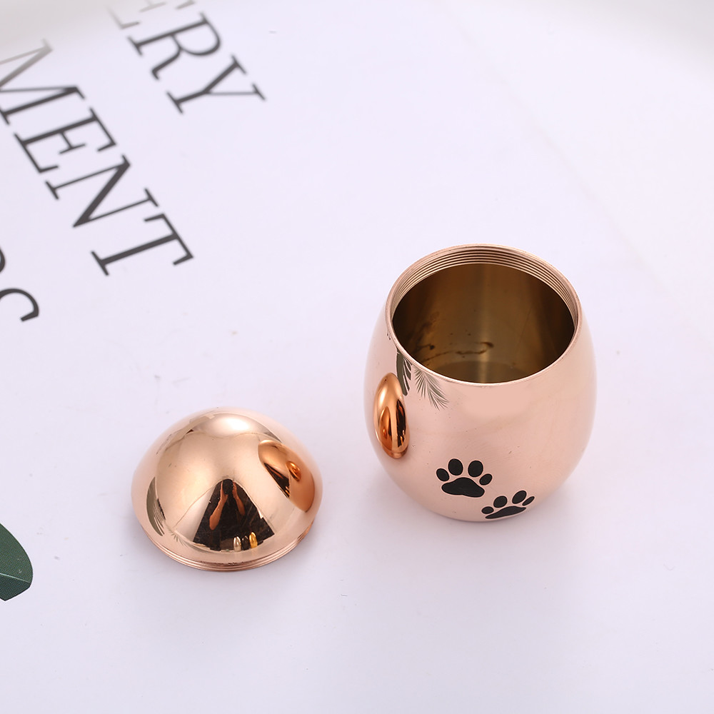 Waterproof Pet Urns Egg Shape Eco - Friendly Silver / Black / Rose Gold Color