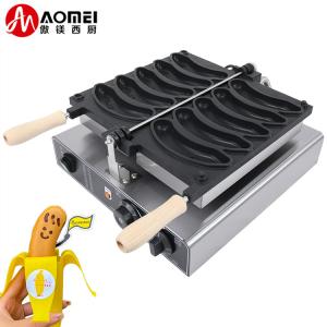 Wholesale 1800W Electric Banana Waffle Maker Nonstick 5pcs Waffle Making Machine 510*400*190mm from china suppliers