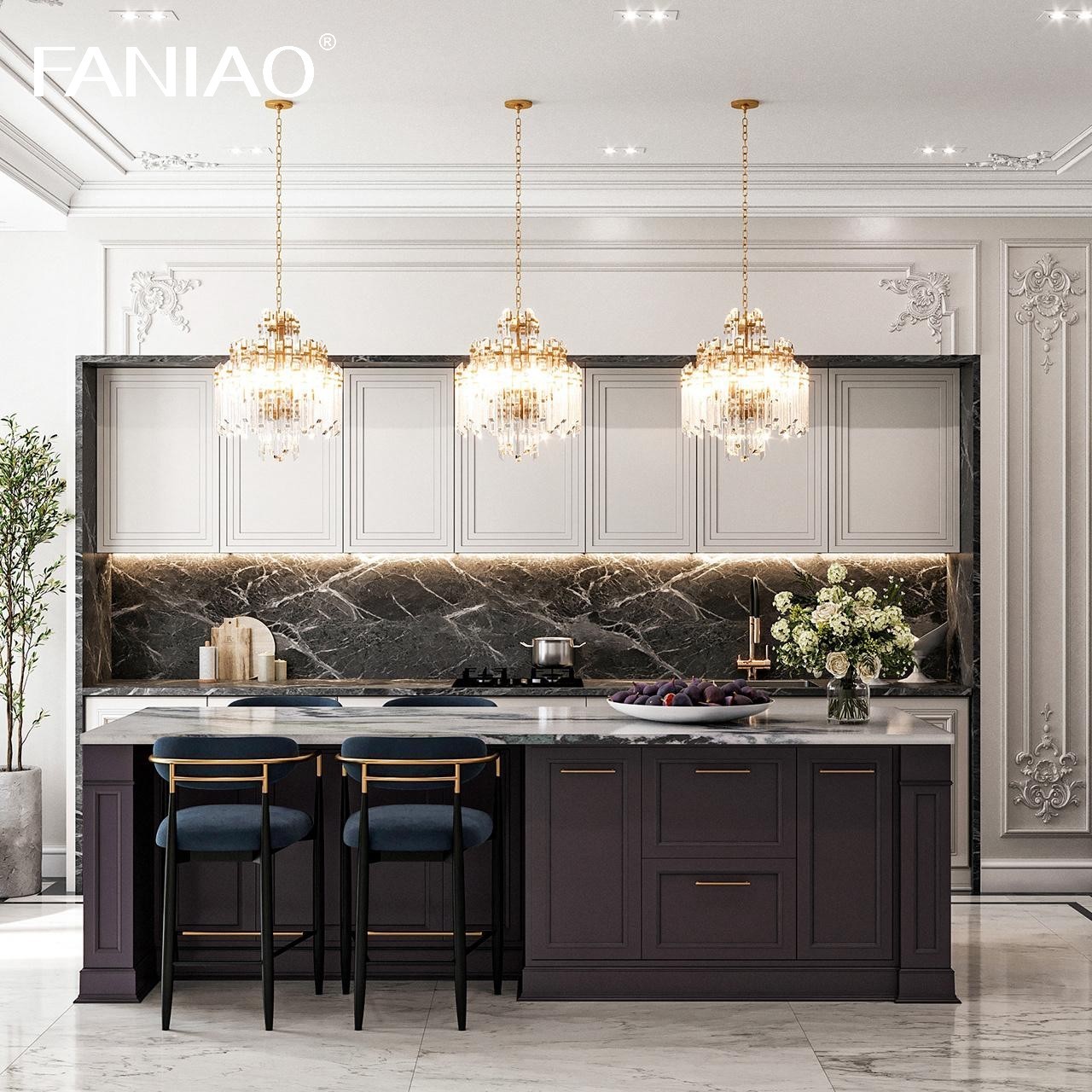 Modern Lacquer Kitchen Cabinet Modern Villa Lacquer Kitchen Cabinet
