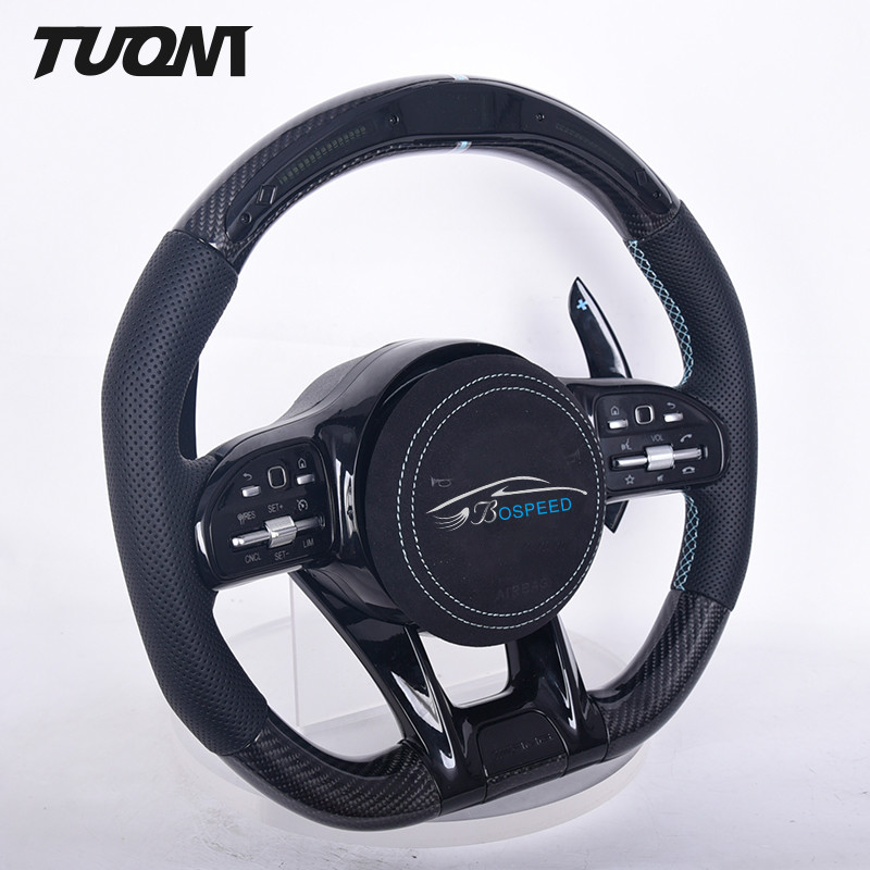 Mercedes Benz Carbon Fiber Steering Wheel Ergonomic 350mm