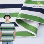 Breathable Cotton T Shirt Fabric 32S 185gsm Skin Friendly Lycra Woven Material