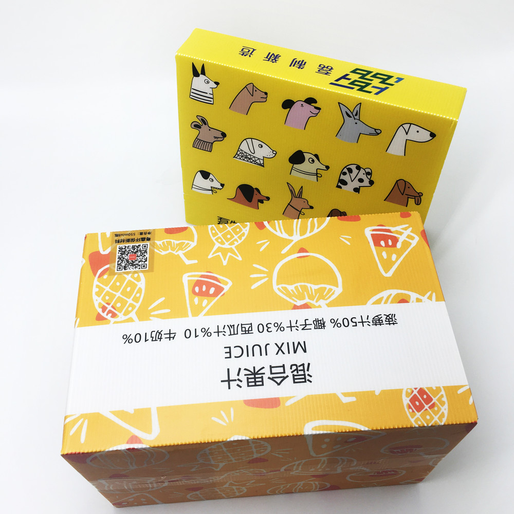 OEM 4mm Corrugated Plastic Packaging Boxes For Bottles High Definition Printing