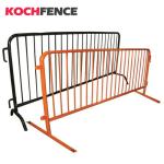 Powder Colored Road Safety Barricades , Low Carbon Steel Temporary Barrier Fence