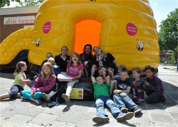 Multifunction Inflatable Bouncer , Yellow Inflatable Bouncers For Adults With Small Slide
