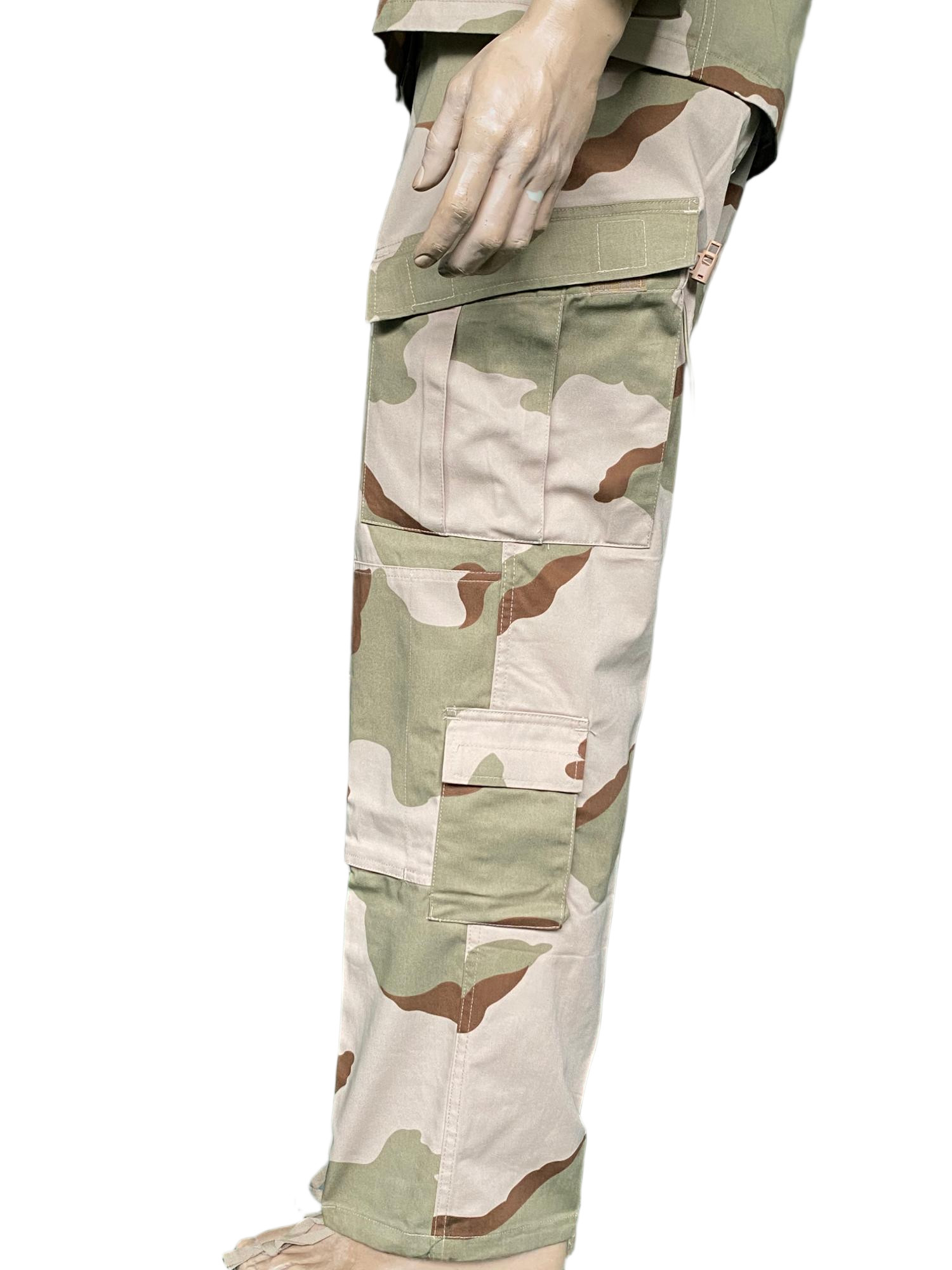 Desert Camouflage Tactical Uniform ACU Military Uniform Set Jacket And Pants In TC 65 35 Ripstop Fabric 230GSM For Army Uses