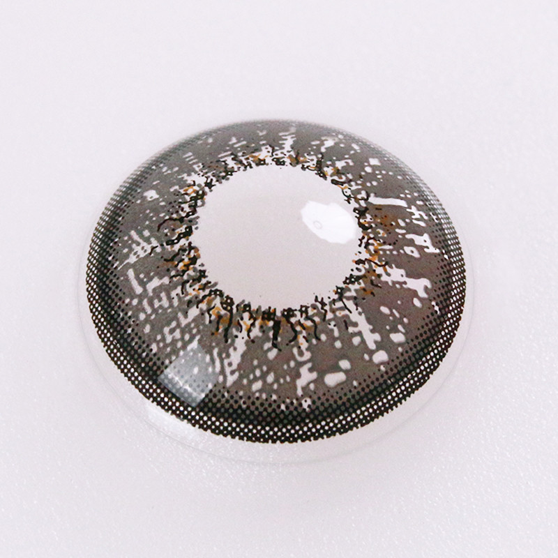 Myopia Optical Colored 14.5 Mm Contact Lenses Grey Purple Blue For Reading