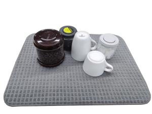 Wholesale Gray Polyester Microfiber Dish Drying Mat For Dining Table from china suppliers