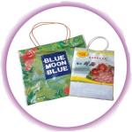 Colorful Plastic Shopping Bag Loop Handle Bags For Sausage , Vegetables