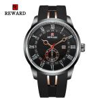 Alloy Sporty Mens Watches , Durable Mens Bracelet Watches With Silicone Strap