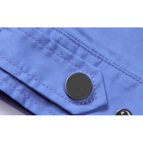 Polyester Cotton Short Sleeves Industrial Work Uniforms Twill Engineer Sky Blue