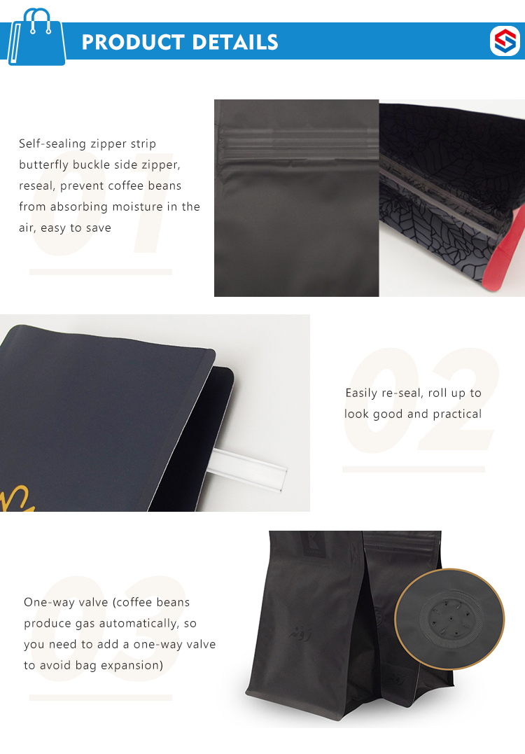 Zipper Coffee Tea Packaging Matt Stand Up Pouch