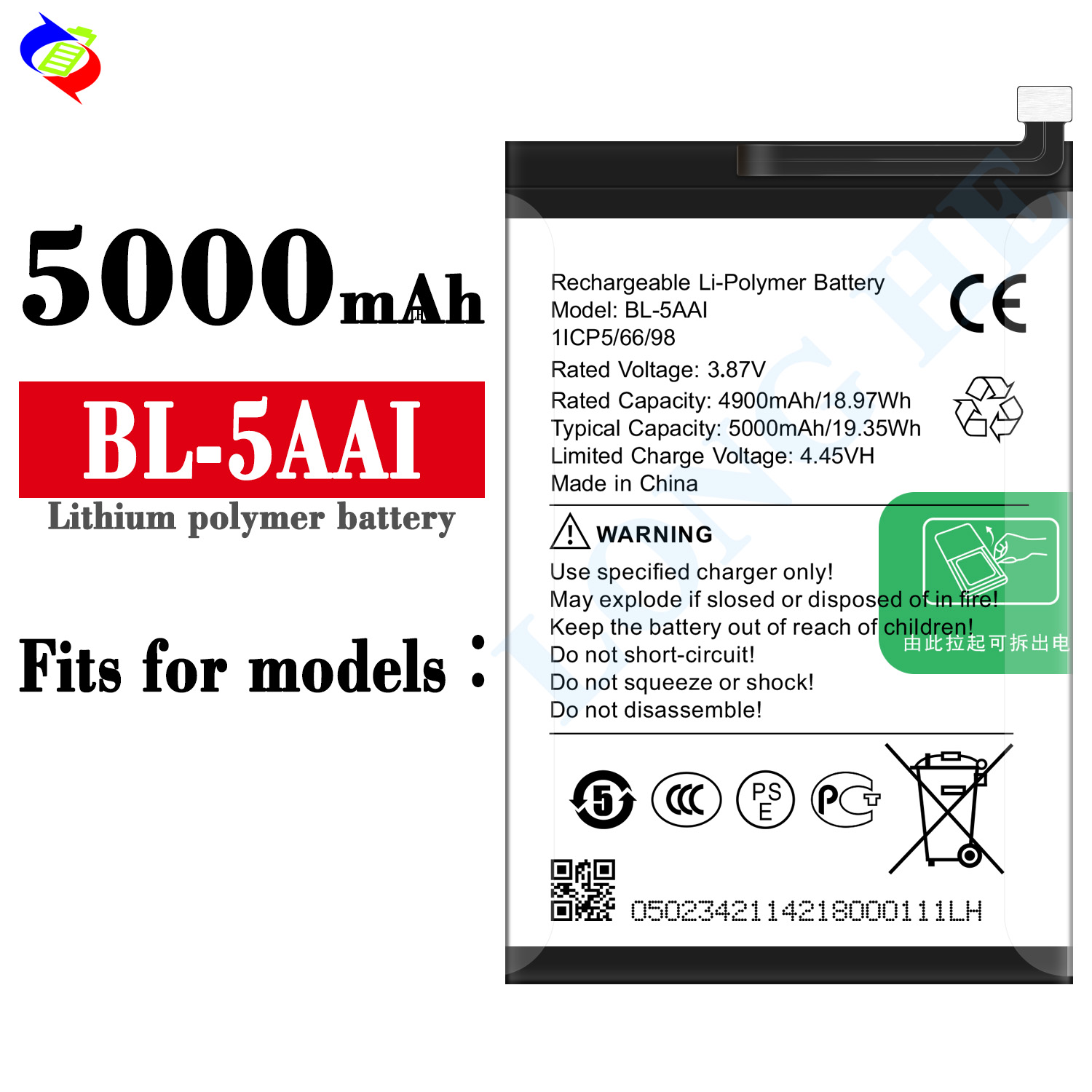 Upgrade to 5000mAh BL-5AAI Battery for Enhanced Performance on Your Itel Mobile Phone