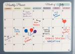 2. Magnetic Fridge Dry Erase Monthly Planner - Stain Resistant & Easy to Wipe