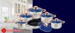 Non Stick Kitchen Stainless Steel Cookware Set With Glass Lid