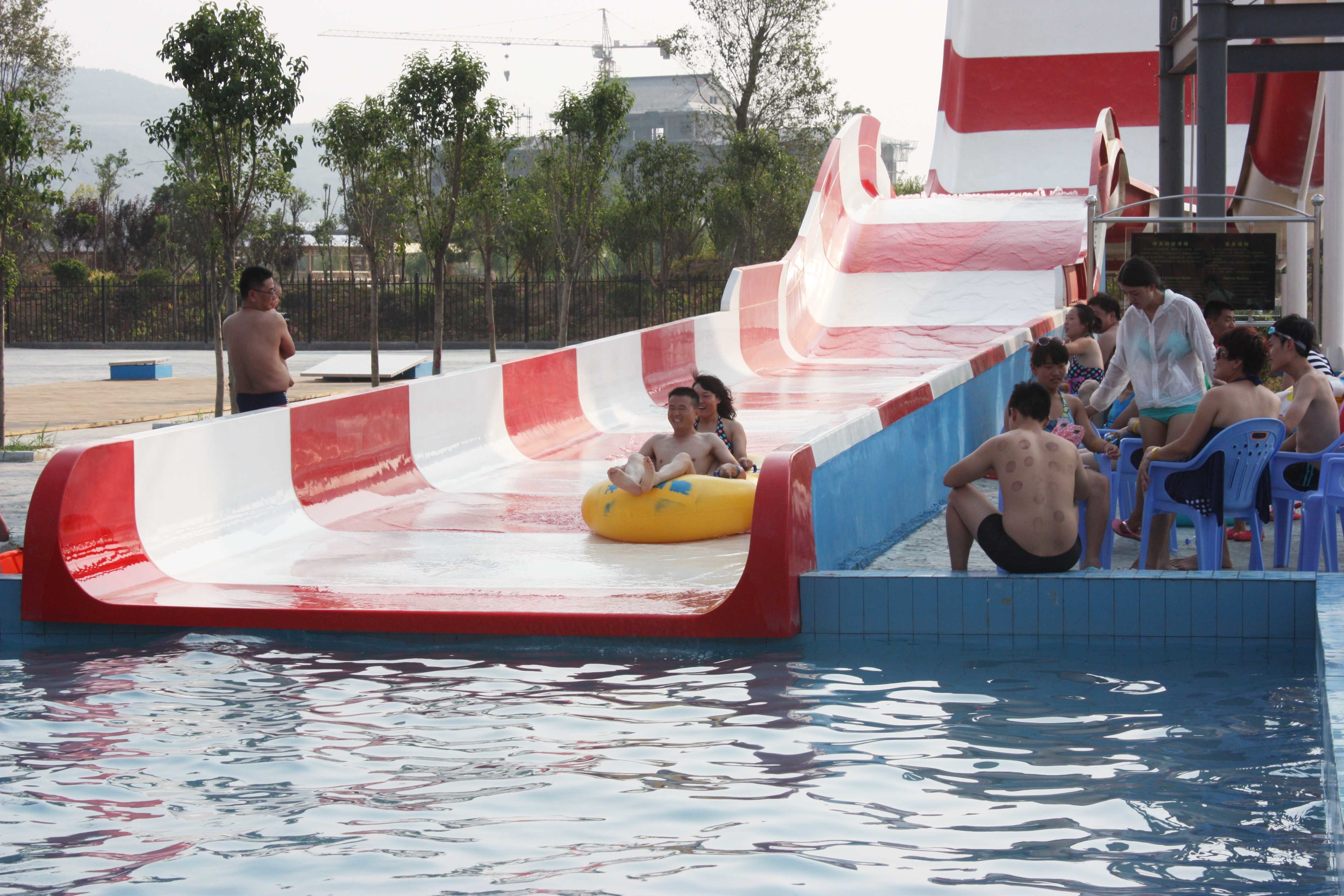 Large Aqua Park Equipment Exciting Swimming Pool Waterslides Ashland / DSM Resin