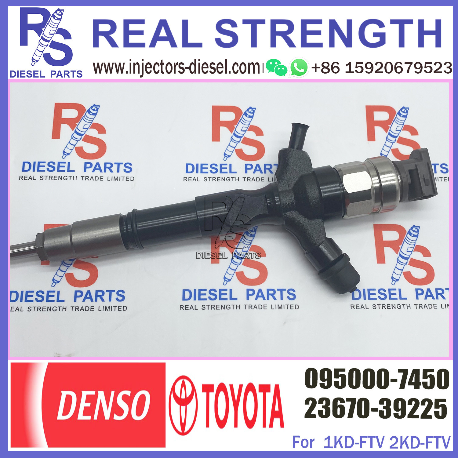 diesel fuel injector Common Rail Fuel Injector 095000-7450 23670-39225 For DEN-SO for TOY-OTA 095000-7450 23670-39225