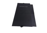 Personalized Logo Folding Gift Box Black Ribbon For Woman Address Packaing