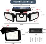 IP44 Solar Powered LED Light 70SMD High Power Solar Garden Lights Hot Waterproof