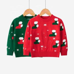 Wholesale New Design Knit Christmas Kids Pullover Sweater Elk Boys Sweaters from china suppliers