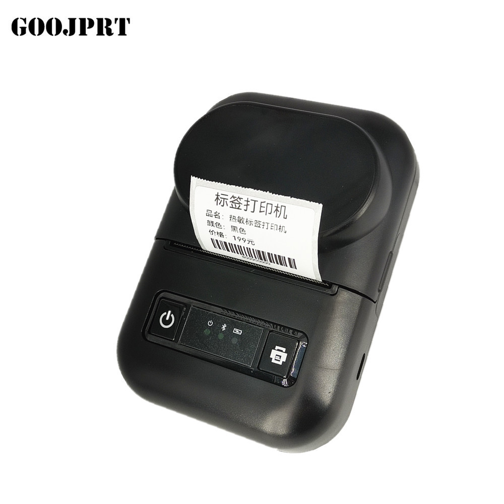 Smart Thermal Label Printer Bluetooth-Compatible Business Barcode Label Price Tag Cable Wireless Sticker Printer