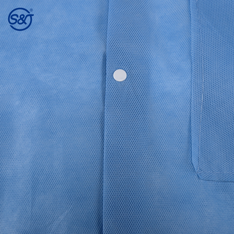 Stretchable Disposable Doctor Coat SMS Spunlace PP Disposable Medical Uniforms