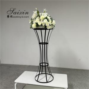 Wholesale Tall Black Metal Flower Stand Arrangement Wedding Centerpiece from china suppliers