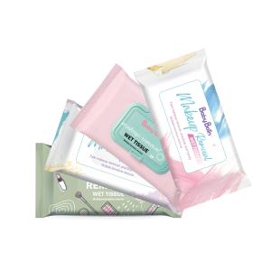 Wholesale Custom Logo Disposable Cosmetic Makeup Remover wet wipes daily used for face cleaning from china suppliers