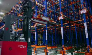 Wholesale Adjustable Dairy industrial Radio Shuttle Racking with forklift truck , 1500KG from china suppliers