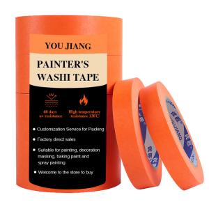 Wholesale Anti UV 60days Orange Rubber Adhesive High Viscosity Washi Masking Tape from china suppliers