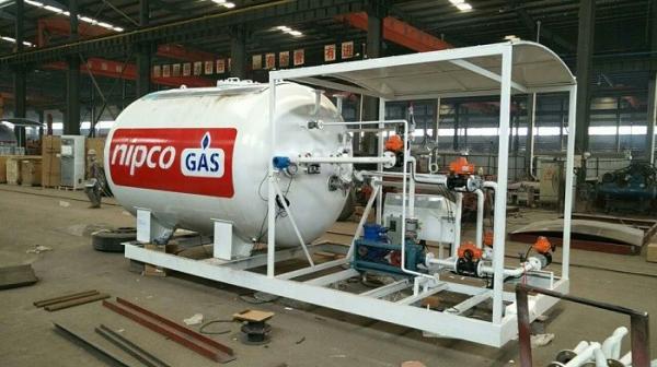 5 Cbm 2.5 Ton LPG Skid Station Storage And Cooking Cylinder Refilling Tanker