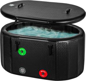 Wholesale PVC Drop Stitch Logo Printed Inflatable Ice Bath Portable Ice Barrel For Athletes, Water Chiller Compatible from china suppliers