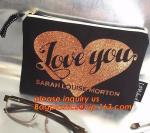 Wholesale Custom Printed Pencil Make Up Cosmetic Cotton Canvas Zipper Pouch Bag