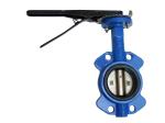 EN593 Design Wafer Butterfly Valve Non Toxic Epoxy Resin Coated Inner Cavity