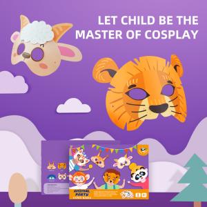 Wholesale 8pcs Animal Cosplay Halloween Paper Masks for Kids Birthday Gifts from china suppliers