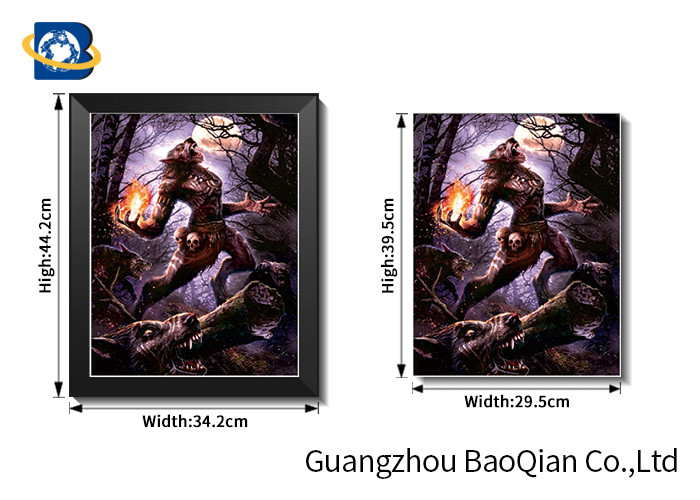 Flipped Efect 3d Lenticular Picture Posters With Monster / Religion , Home Decoration Pieces