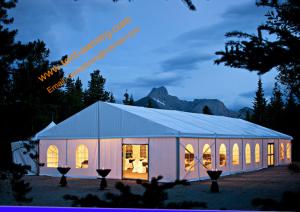 Wholesale 100km/hr Windproof Outdoor Party Wedding Tent Aluminum Structure Fire Retardant Marquees from china suppliers