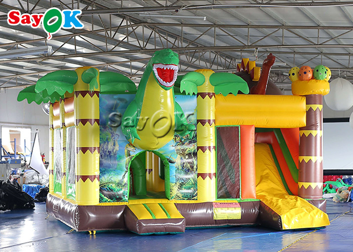 Commercial Dinosaur Party 5.3x5x3.4mH Inflatable Bouncer Slide