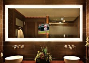 Wholesale 6mm Copper Free Mirror , High Grade Silver Bathroom Mirror With Safety Film from china suppliers