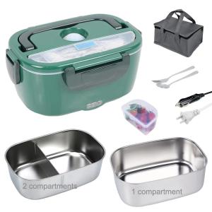 Wholesale 2 Compartment 304 Stainless Steel Electric Lunch Box For Busy Professionals from china suppliers