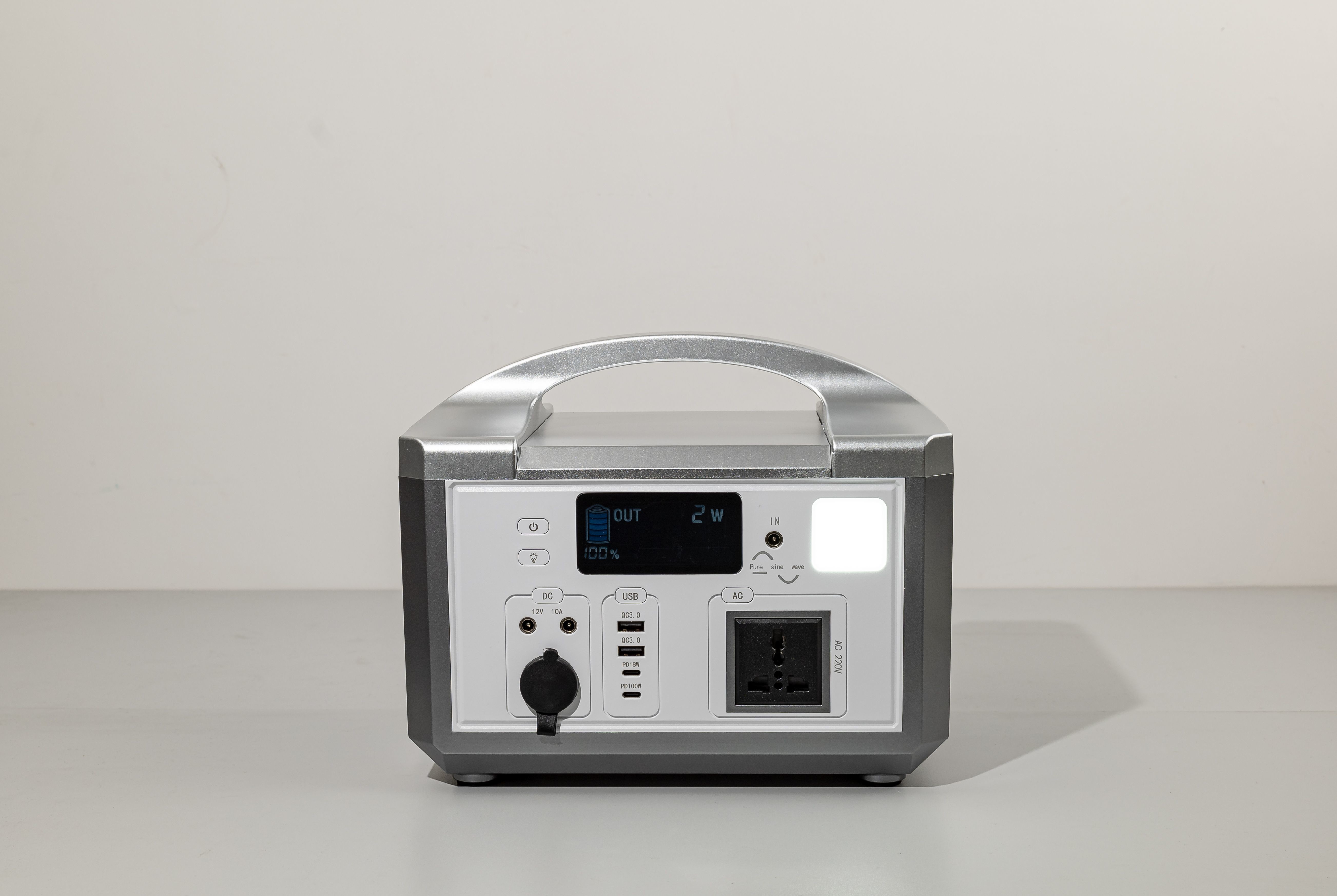 50HZ/60HZ AC Outlet Flash Fish Solar Generator Portable Energy Storage With Solar Panel Charging For Office Equipment