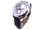 leather watchband smart watch bluetooth black silver color