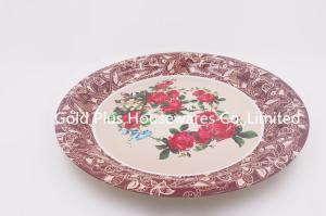 Wholesale 55cm Serving tray wedding plates set round dish tinplate plate for party from china suppliers